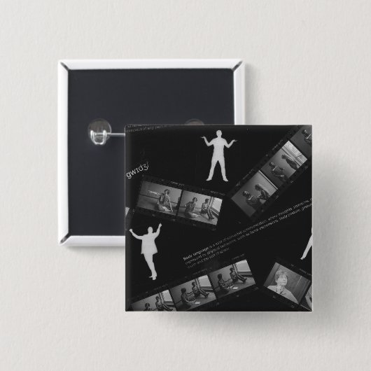 Body Language-fotogram Vierkante Button 5,1 Cm (Voorkant /achterkant)