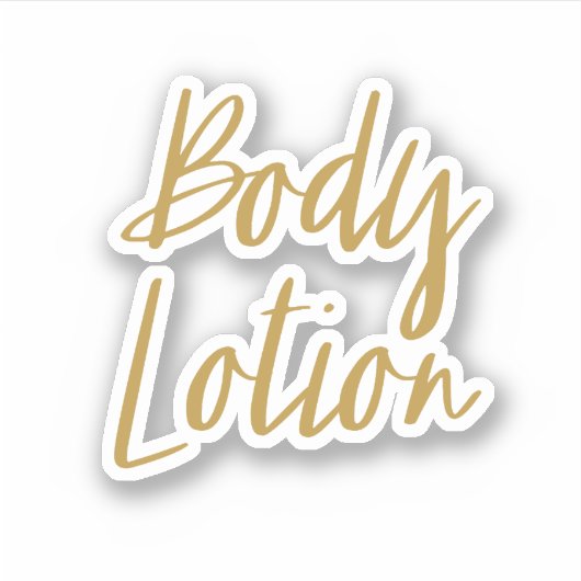 Body Lotion Opslag Sticker (Voorkant)