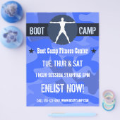 Body Madness Boot Camp Fitness Blauwe Camo Flyers (Enkel)