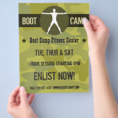 Body Madness Boot Camp Green Camo Fitness Flyers (Hand)