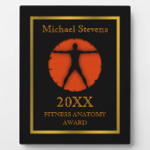Body Madness Fitness Anatomie Vitruvian Man Plaque Fotoplaat (Voorkant)