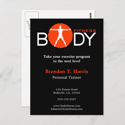 Body Madness Fitness Personal Trainer Briefkaarten (Voorkant / Achterkant)