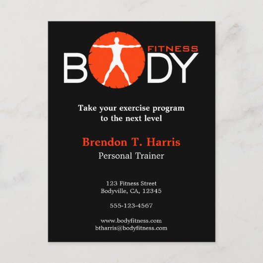 Body Madness Fitness Personal Trainer Briefkaarten (Voorkant)