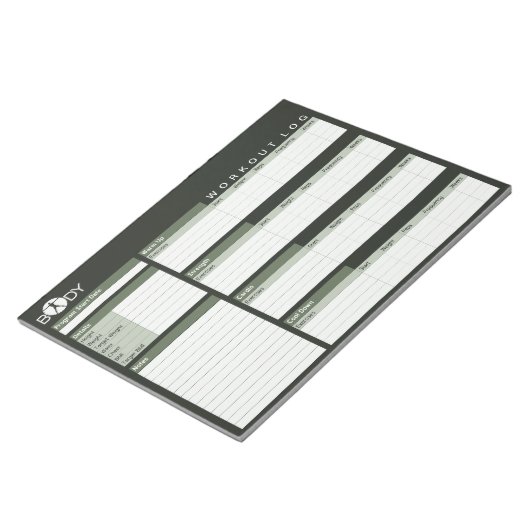 Body Madness Personal Workout Log Planner Notitieb Notitieblok (Schuin)