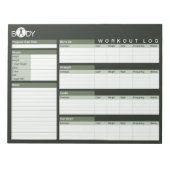 Body Madness Personal Workout Log Planner Notitieb Notitieblok (Voorkant)