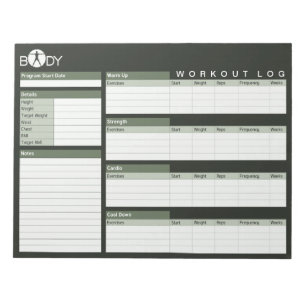 Body Madness Personal Workout Log Planner Notitieb Notitieblok