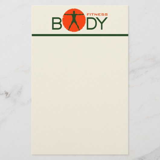 Body Madness White Personal Trainer Stationery Briefpapier (Voorkant)