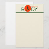 Body Madness White Personal Trainer Stationery Briefpapier (Voorkant / Achterkant)