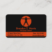 Body Madness Zwart en Sinaasappel Personal Trainer Visitekaartje (Voorkant)