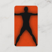 Body Madness Zwart en Sinaasappel Personal Trainer Visitekaartje (Achterkant)