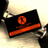Body Madness Zwart en Sinaasappel Personal Trainer Visitekaartje
