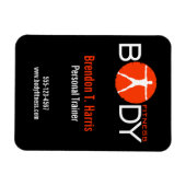 Body Madness Zwart Personal Trainer Flexi Magneten (Horizontaal)