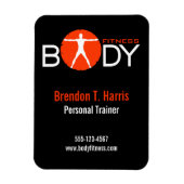 Body Madness Zwart Personal Trainer Flexi Magneten (Verticaal)