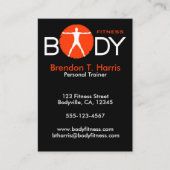 Body Madness Zwart Sinaasappel Grote Personal Trai Visitekaartje (Voorkant)
