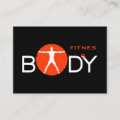 Body Madness Zwart Sinaasappel Grote Personal Trai Visitekaartje (Achterkant)