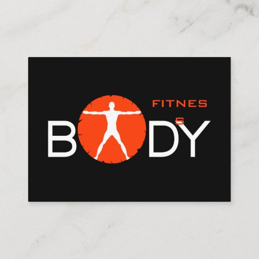 Body Madness Zwart Sinaasappel Grote Personal Trai Visitekaartje (Achterkant)