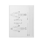 Body Map Opmerking Pad - ZEEP notitie Notitieblok (Linkerzijde)