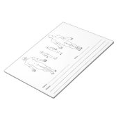 Body Map Opmerking Pad - ZEEP notitie Notitieblok (Schuin)