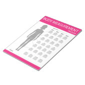 Body Metingen Tracker Notitieblok (Schuin)
