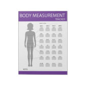 Body Metingen Tracker Notitieblok (Linkerzijde)