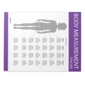 Body Metingen Tracker Notitieblok (Voorkant)