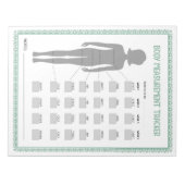 Body Metingen Tracker Notitieblok (Voorkant)