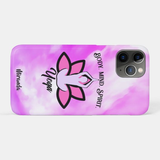 BODY MIND SPIRIT YOGA Meditatie Aasana Case-Mate iPhone Case (Achterkant (horizontaal))