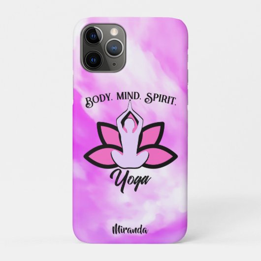 BODY MIND SPIRIT YOGA Meditatie Aasana Case-Mate iPhone Case (Achterkant)