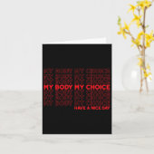Body My Choice Pro Choice Protect ROE 73 Abortus Kaart (Gele Bloem)