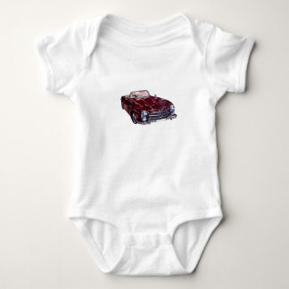 Body pakken voor jongen kind Vintage burgundy auto Romper