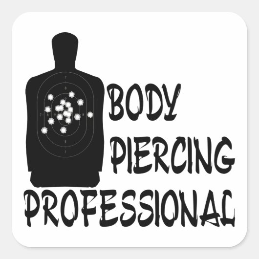 Body Piercing Professional Vierkante Sticker (Voorkant)