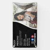 Body PIERCING STUDIO poster flyer Bord Spandoek (Verticaal)