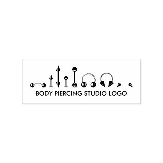 Body Piercing Studio Rubberstempel (Afrduk)