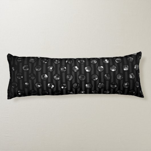 Body Pillow Black Sparkley Jewels Lichaamskussen (Achterkant)