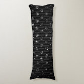 Body Pillow Black Sparkley Jewels Lichaamskussen (Voorkant Verticaal)