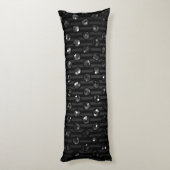 Body Pillow Black Sparkley Jewels Lichaamskussen (Achterkant (Verticaal))