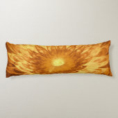 Body Pillow Fantasy Bloemen Geel Lichaamskussen (Achterkant)