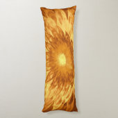 Body Pillow Fantasy Bloemen Geel Lichaamskussen (Achterkant (Verticaal))