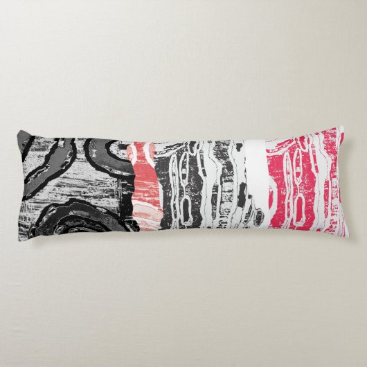Body Pillow – Friction Lands Abstract Design Lichaamskussen (Achterkant)