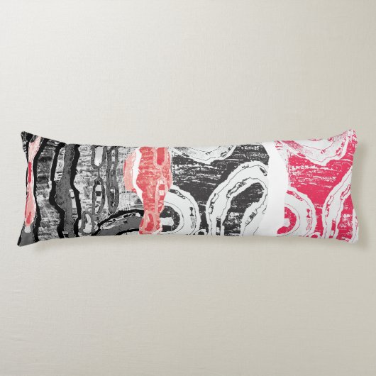 Body Pillow – Friction Lands Abstract Design Lichaamskussen (Voorkant)