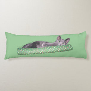 Body Pillow - Grey Kitten Lichaamskussen