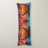 Body Pillow - Tropische eilanden bij zonsondergang Lichaamskussen (Achterkant (Verticaal))