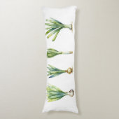 Body Pillow with Spring Onion Illustration Lichaamskussen (Voorkant Verticaal)