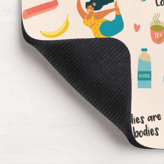 Body Positivity Mousepad Muismat (Hoek)
