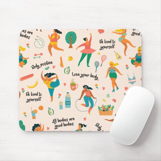 Body Positivity Mousepad Muismat (Met muis)