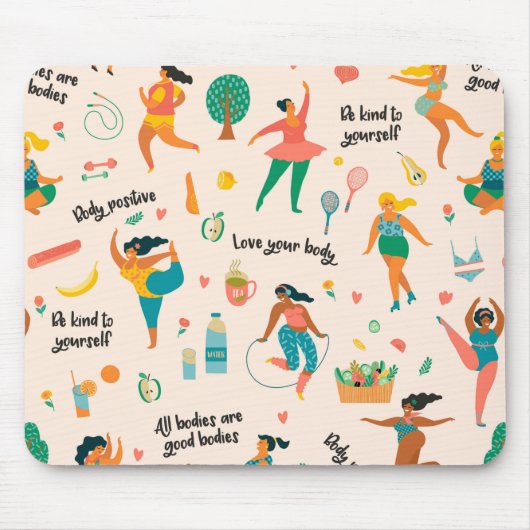 Body Positivity Mousepad Muismat (Voorkant)