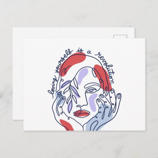 Body positivity movement messages briefkaart (Voorkant / Achterkant)