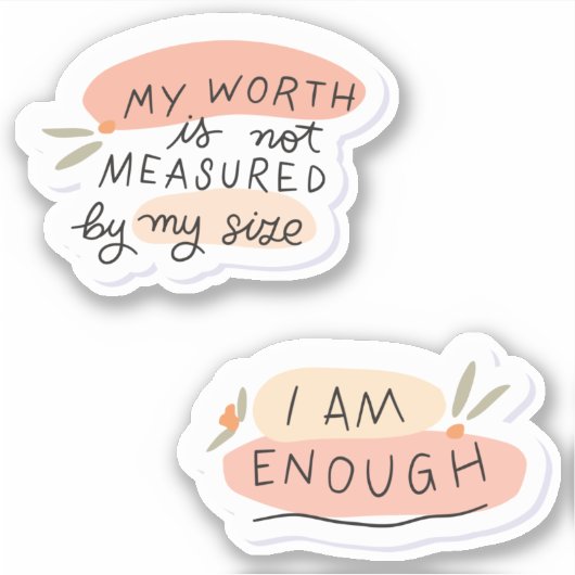 Body Positivity Quottes Sticker Pack 5 (Voorkant)