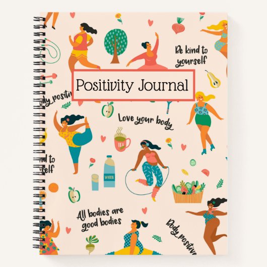Body Positivity Spiraalschrift Notitieboek (Voorkant)