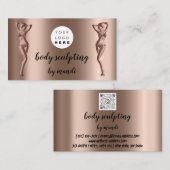 Body Sclupting Care Logo QR Code Bikini Visitekaartje (Voorkant / Achterkant)